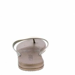 SUP Addision191 Champagne Mirror Finish Slide On Y Thong Sandal Shoes