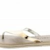 SUP Shoes Addision191 Gold Mirror Finish Slide On Y Thong Sandal