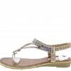 SUP Shoes A2911 Brown Sparkle T Strap Slingback Thong Sandal