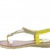 SUP Shoes A291 Yellow T-Strap Thong Sandals