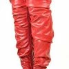 In Touch Madeline234 Red Pu Over The Knee Stacked Heel Boot Boots