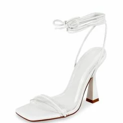 Liliana Shoes Athena8 White Women's Heel