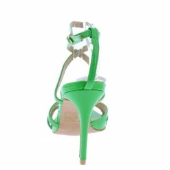BERNESS Ellis102 Green Strappy Pointed Open Toe Ankle Strap Heel