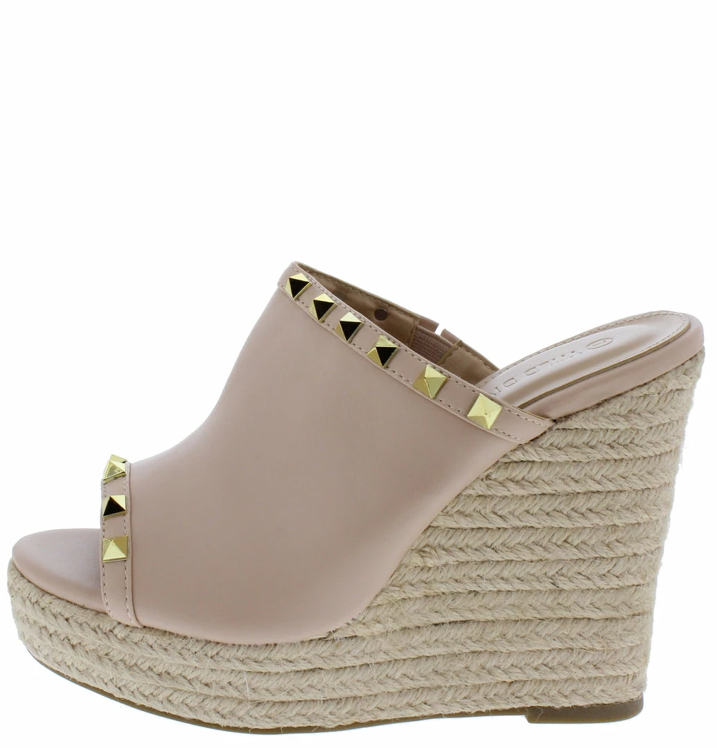 Legend Ayla61 Nude Pu Studded Open Toe Platform Espadrille Wedge What's New 3 Legend Ayla61 Nude Pu Studded Open Toe Platform Espadrille Wedge What's New
