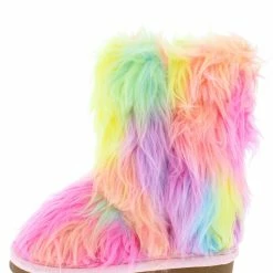 Forever Link Little Princess Alice11k Multi Faux Fur Pull On Kids Boot
