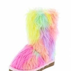Forever Link Little Princess Alice11k Multi Faux Fur Pull On Kids Boot