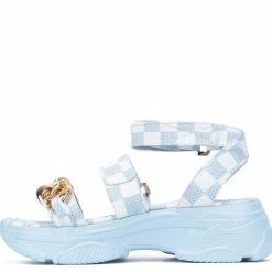 Wholesale Fashion Shoes Sales Store 7 CAPE ROBBIN June09 Blue Women's Sandal