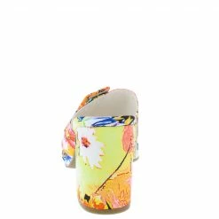 JP Appetite73 White Multi Open Toe Buckle Strap Block Heel Shoes