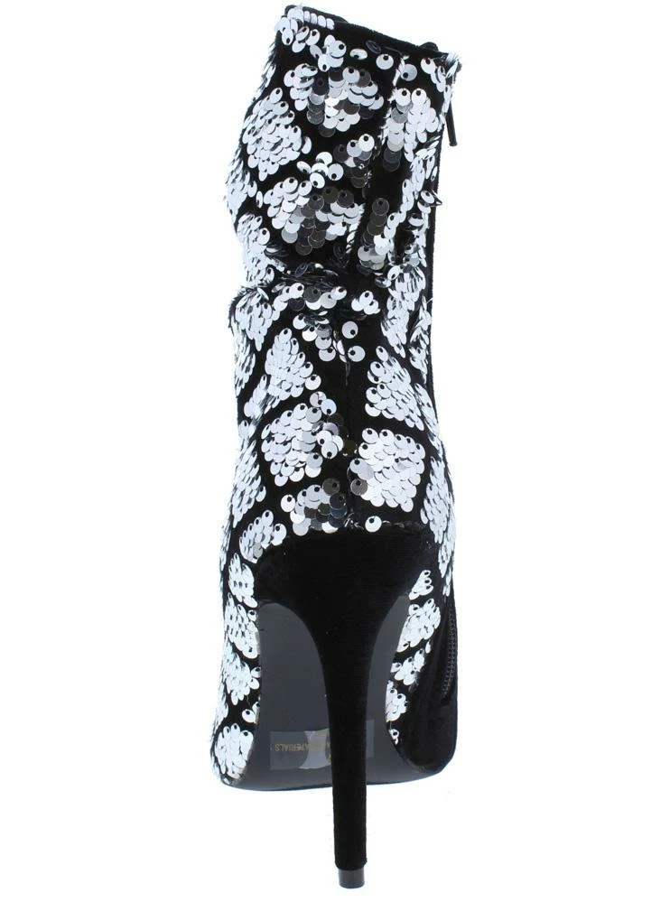 QUPID Boots Ara385 Silver Black Sequin Peep Toe Stiletto Ankle Boot 5 QUPID Boots Ara385 Silver Black Sequin Peep Toe Stiletto Ankle Boot