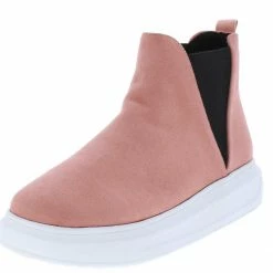 Shoe Republica Arena Mauve Round Toe Elastic Panel Sneaker Boot