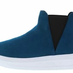 Shoe Republica Arena Teal Round Toe Elastic Panel Sneaker Boot Boots