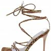 MACHI Asher Leopard Open Toe Scrappy Ankle Wrap Strap Stiletto Heel What's New