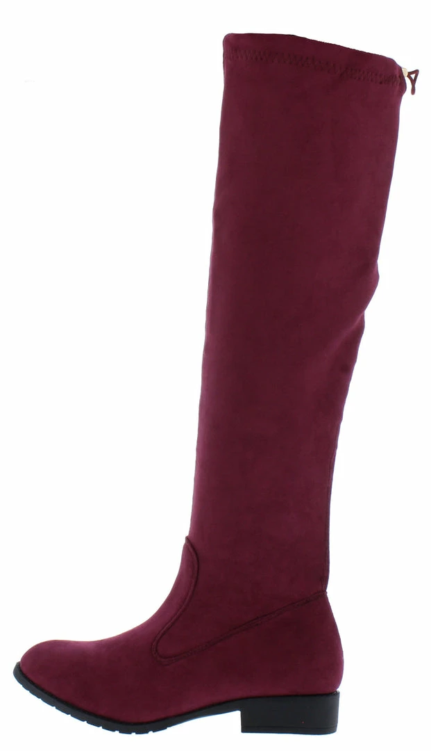 SUP Serena8h Maroon Drawstring Knee High Boot Boots 3 SUP Serena8h Maroon Drawstring Knee High Boot Boots