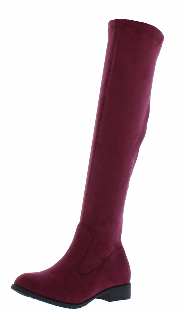 SUP Serena8h Maroon Drawstring Knee High Boot Boots 4 SUP Serena8h Maroon Drawstring Knee High Boot Boots