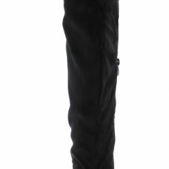 SUP Annikah Black Over The Knee Chunky Heel Boot What's New