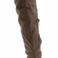 SUP Annikah Khaki Over The Knee Chunky Heel Boot