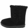 SUP Little Princess Bbq03ks Black Button Faux Fur Infant Boot