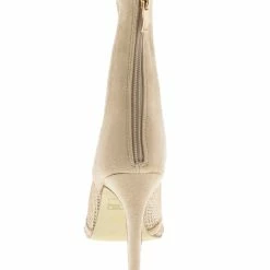 BERNESS Jules45 Champagne Pointed Toe Mesh Stiletto Boot