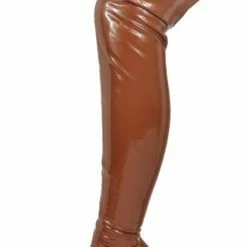 Liliana Boots Acadia05 Brown Patent Over The Knee Boot