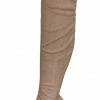 Liliana Acadia05 Nude Suede Over The Knee Boot