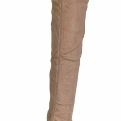 Liliana Acadia05 Nude Suede Over The Knee Boot