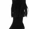 TWIN TIGER Bridget03h Black Fringed Rhinestone Boot Boots