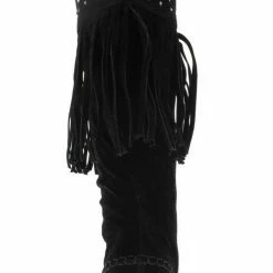 TWIN TIGER Bridget03h Black Fringed Rhinestone Boot Boots