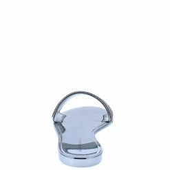 Shoe Republica Shoes Bruner Pewter Patent Rhinestone Open Toe Mule Slide Sandal