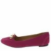 Bamboo Catchy01 Raspberry Bow Pointed Loafer Flat Shoes