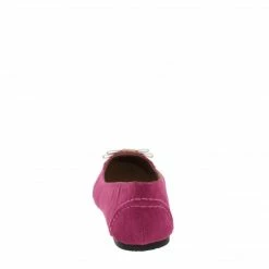 Bamboo Catchy01 Raspberry Bow Pointed Loafer Flat Shoes