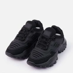 Lemonade Clout Black Round Toe Lace Up Sneaker Boot What's New