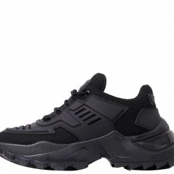 Lemonade Clout Black Round Toe Lace Up Sneaker Boot What's New