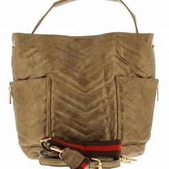 HANDBAG REPUBLIC Accessories Claudette Gold Women's Two Piece Handbag Set