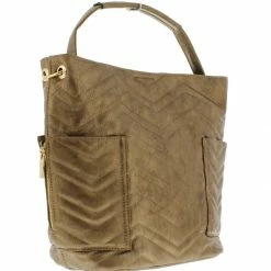 HANDBAG REPUBLIC Accessories Claudette Gold Women's Two Piece Handbag Set