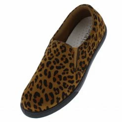 Mata Cali1 Leopard Round Toe Slip On Loafer Flat Shoes