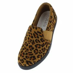 Mata Cali3 Leopard Round Toe Slip On Loafer Flat Shoes