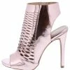 QUPID Cece04x Rose Pink Peep Toe Cut Out Laser Cut Stiletto Heel