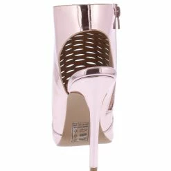 QUPID Cece04x Rose Pink Peep Toe Cut Out Laser Cut Stiletto Heel