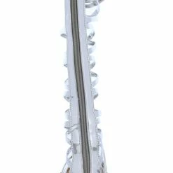 Forever Link Boots Cinema65 Silver Caged Strappy Rear Zip Flat Boot