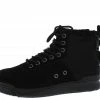 Forever Link Classic1 Black Dual Rear Zip Lace Up Sneaker Boot