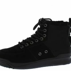 Forever Link Classic1 Black Dual Rear Zip Lace Up Sneaker Boot