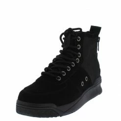 Forever Link Classic1 Black Dual Rear Zip Lace Up Sneaker Boot