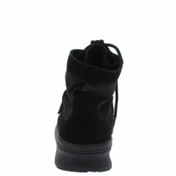 Forever Link Classic4 Black Lace Up Canvas Cross Strap Boot Boots