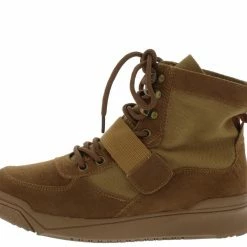 Forever Link Classic4 Tan Lace Up Canvas Cross Strap Boot