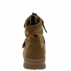 Forever Link Classic4 Tan Lace Up Canvas Cross Strap Boot