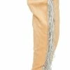 CAPE ROBBIN Dazzlyn Nude Sparkle Fringe Over The Knee Boot Boots