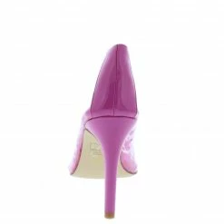 BERNESS Katherine191 Fuchsia Leopard Lucite Pointed Toe Pump Heel