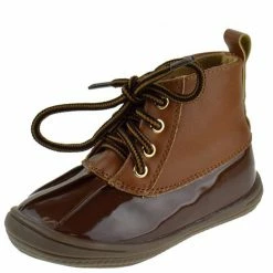 TOP GUY Little Princess Ducko1a Tan Lace Up Ankle Duck Infants Boot
