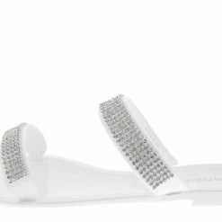 JP Dalia03 White Rhinestone Jelly Sandal Sandals