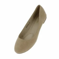 Bella Marie Dana12 Tan Faux Suede Flat